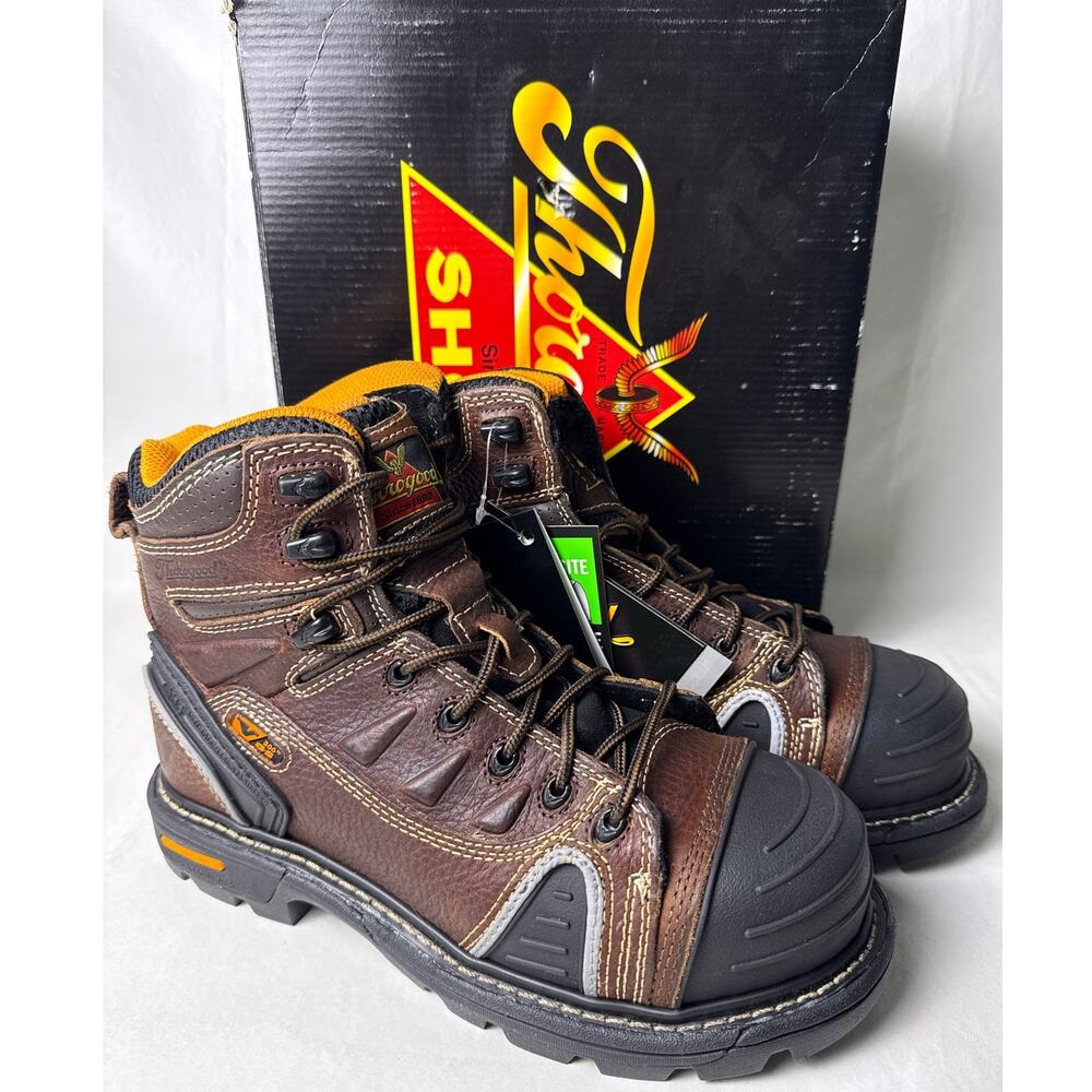 Thorogood‎ GenFlex2 Work Boots 6" Mens 7W Leather 804-4445 Composite Toe EH SR